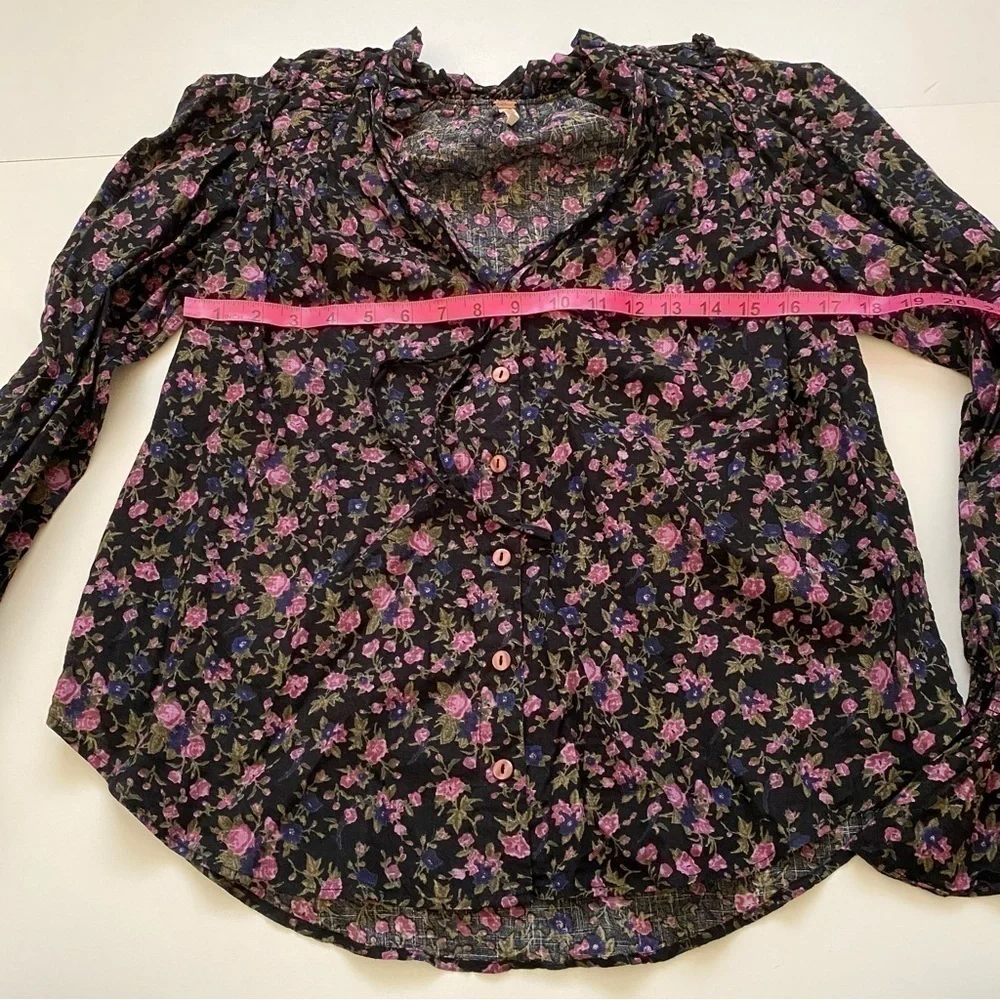 Free people meant to be floral blouse cotton size XS